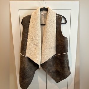 Jack Pleather and Fur Vest